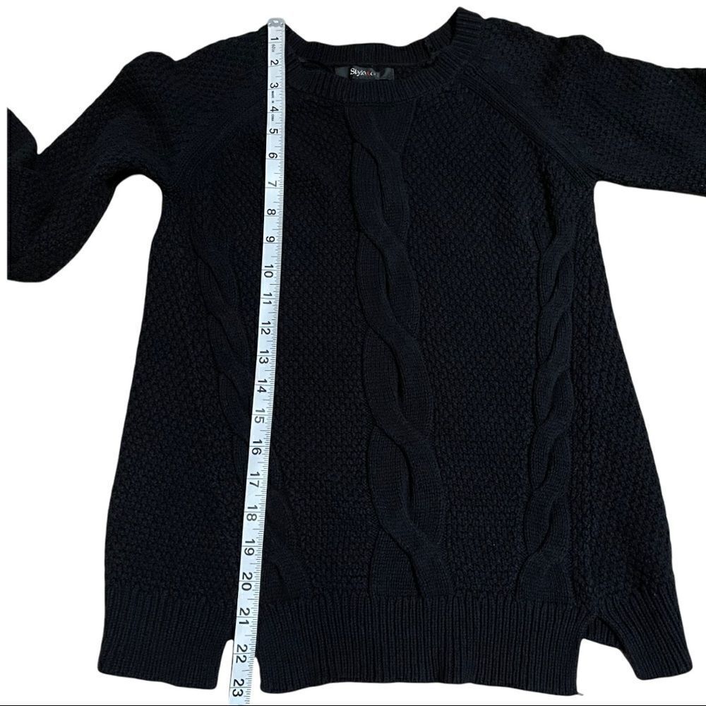 Style & Co Black Knit Button Back Sweater XSMALL - Picture 9 of 12